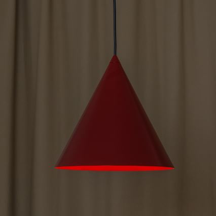 Lámpara colgante con cable ETNA II 1xE27/15W/230V, diámetro 25 cm, roja