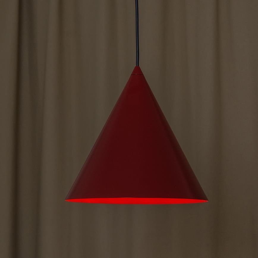 Lámpara colgante con cable ETNA II 1xE27/15W/230V, diámetro 25 cm, roja