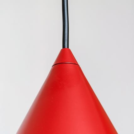 Lámpara colgante con cable ETNA II 1xE27/15W/230V, diámetro 25 cm, roja
