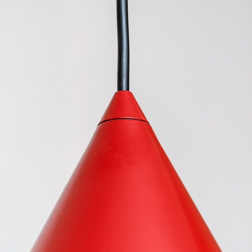 Lámpara colgante con cable ETNA II 1xE27/15W/230V, diámetro 25 cm, roja