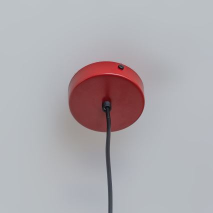 Lámpara colgante con cable ETNA II 1xE27/15W/230V, diámetro 25 cm, roja