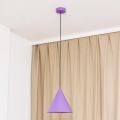 Lámpara colgante con cable ETNA II 1xE27/15W/230V, diámetro 25 cm, violeta