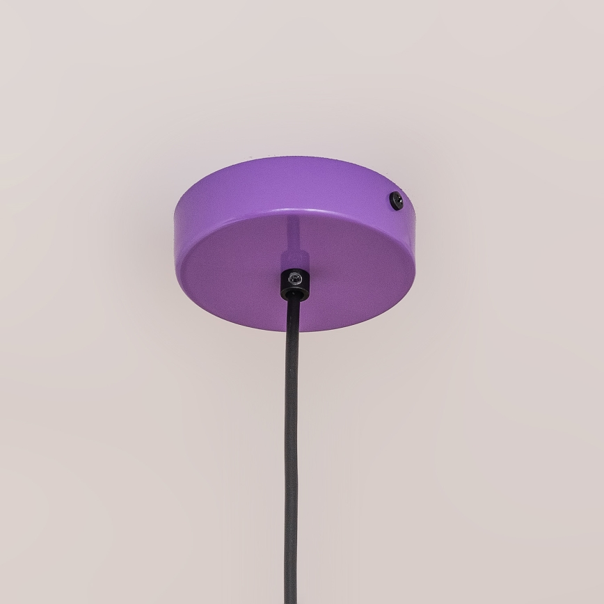 Lámpara colgante con cable ETNA II 1xE27/15W/230V, diámetro 25 cm, violeta
