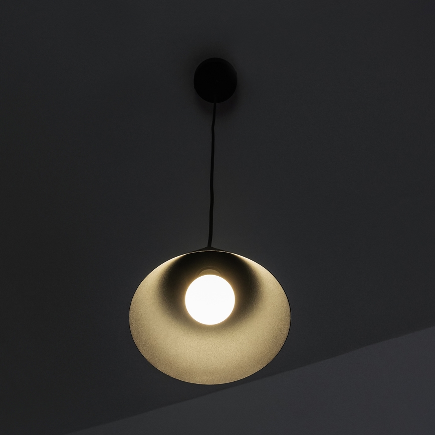 Lámpara colgante con cable ETNA II 1xE27/15W/230V Ø 18,5 cm negra