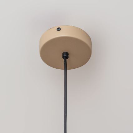Lámpara colgante con cable ETNA II 1xE27/15W/230V Ø 25 cm beige