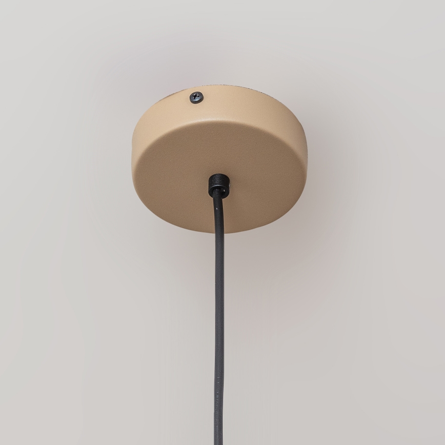 Lámpara colgante con cable ETNA II 1xE27/15W/230V Ø 25 cm beige