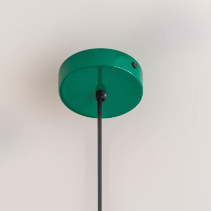 Lámpara colgante con cable ETNA II 1xE27/15W/230V Ø 25 cm verde