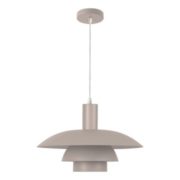 Lámpara colgante con cable FERRO 1xE27/15W/230V gris