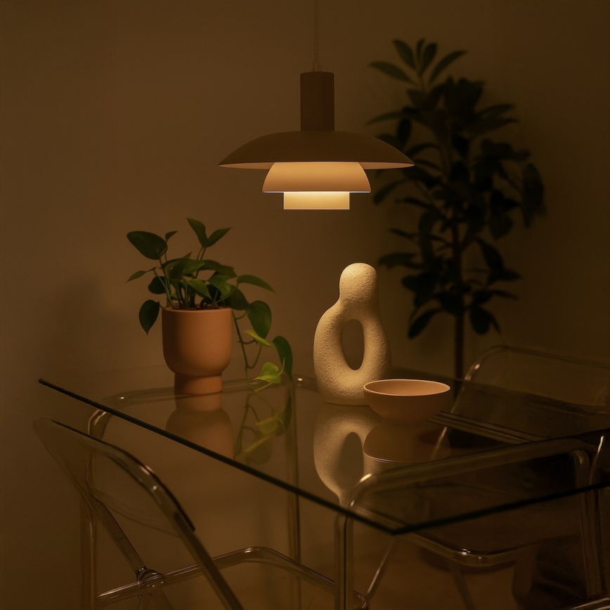 Lámpara colgante con cable FERRO 1xE27/15W/230V gris