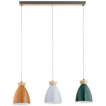 Lámpara colgante con cable GALIA 3xE27/15W/230V multicolor