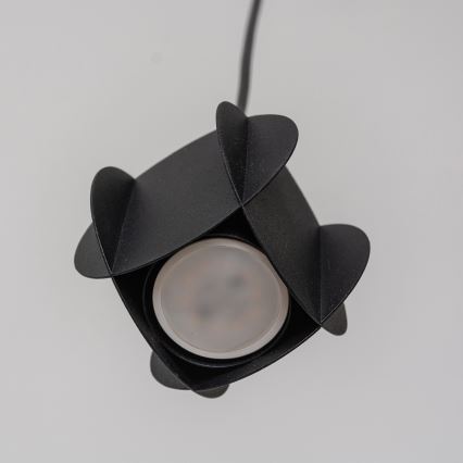 Lámpara colgante con cable GAMBIT 1xGU10/10W/230V negro