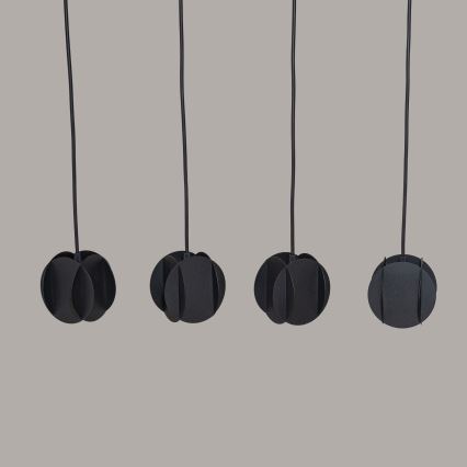 Lámpara colgante con cable GAMBIT 4xGU10/10W/230V, negra