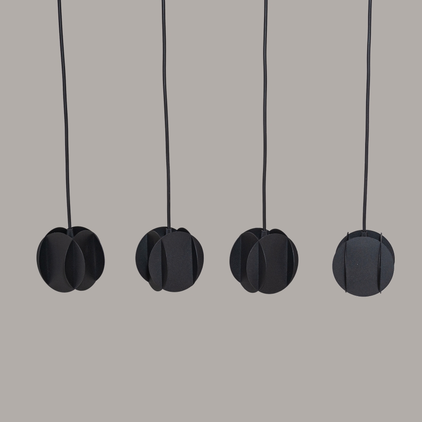 Lámpara colgante con cable GAMBIT 4xGU10/10W/230V, negra
