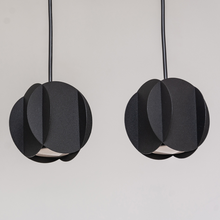 Lámpara colgante con cable GAMBIT 4xGU10/10W/230V, negra