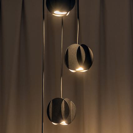 Lámpara colgante con cable GAMBIT 4xGU10/10W/230V negra