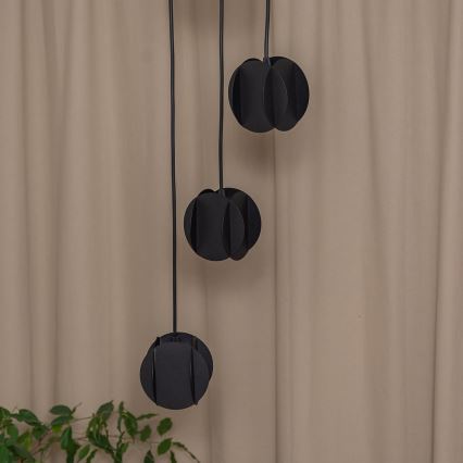 Lámpara colgante con cable GAMBIT 4xGU10/10W/230V negra