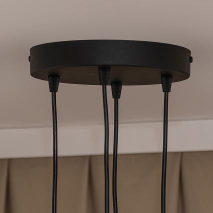 Lámpara colgante con cable GAMBIT 4xGU10/10W/230V negra