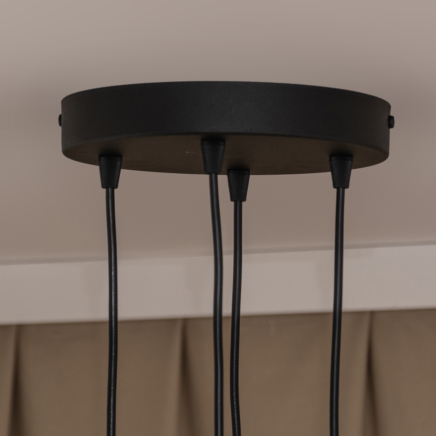 Lámpara colgante con cable GAMBIT 4xGU10/10W/230V negra