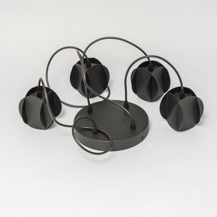 Lámpara colgante con cable GAMBIT 4xGU10/10W/230V negra