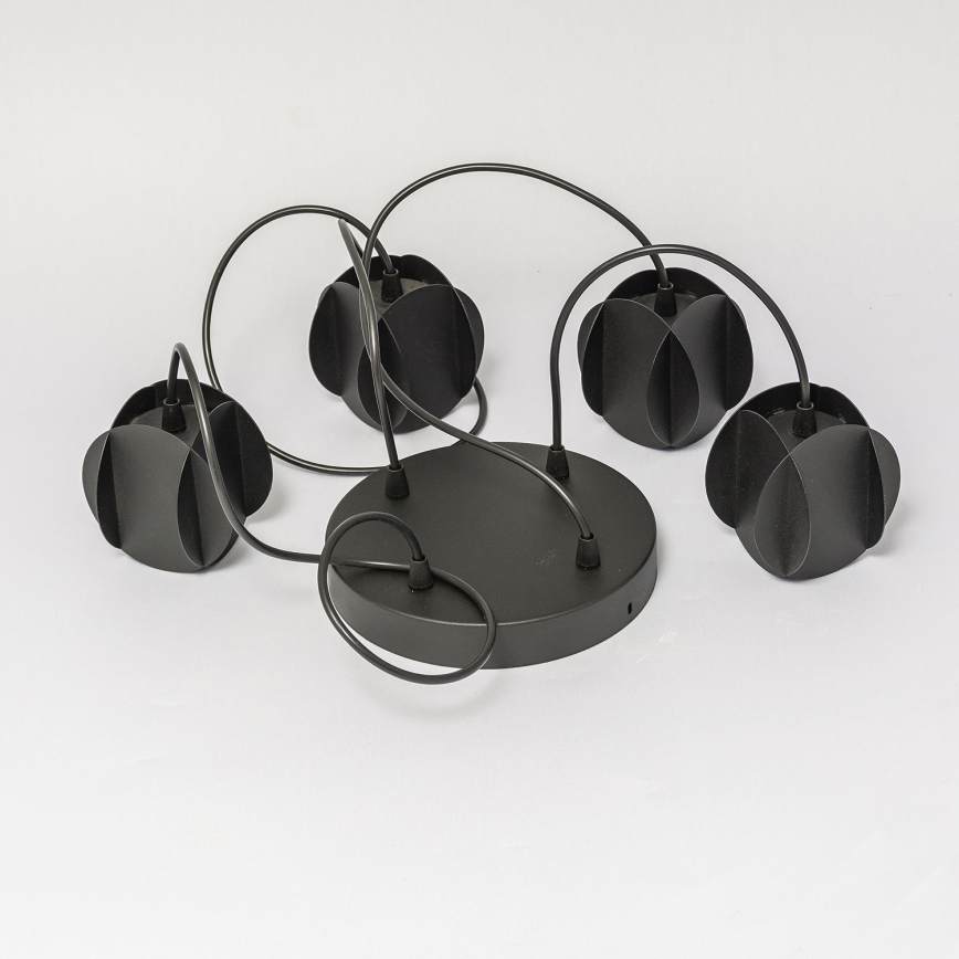 Lámpara colgante con cable GAMBIT 4xGU10/10W/230V negra