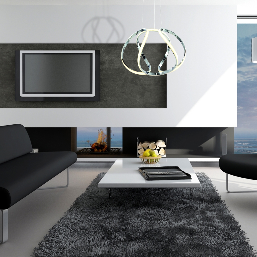 Lámpara colgante con cable GLOBE LED/50W/230V