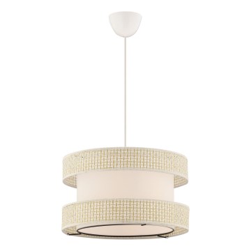 Lámpara colgante con cable HALO 1xE27/60W/230V color crema