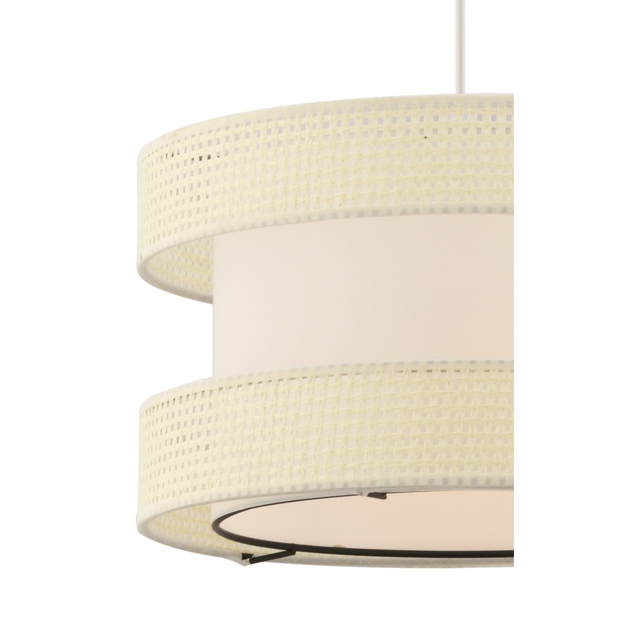 Lámpara colgante con cable HALO 1xE27/60W/230V de color crema
