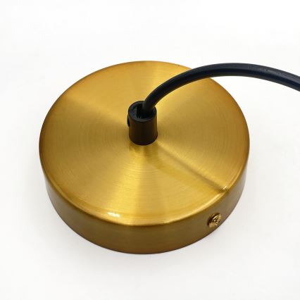 Lámpara colgante con cable HECTOR 1xE27/15W/230V blanco/latón, diámetro 30 cm