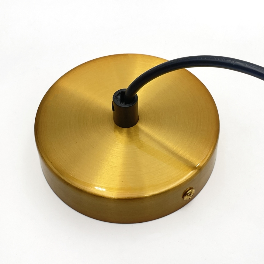 Lámpara colgante con cable HECTOR 1xE27/15W/230V blanco/latón, diámetro 30 cm