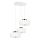 Lámpara colgante con cable IGNIA 3xE27/60W/230V blanca
