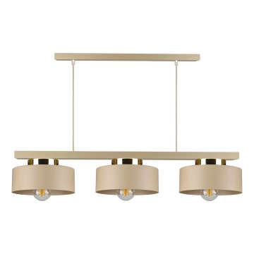 Lámpara colgante con cable IGNIA 3xE27/60W/230V taupe