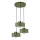 Lámpara colgante con cable IGNIA 3xE27/60W/230V, verde