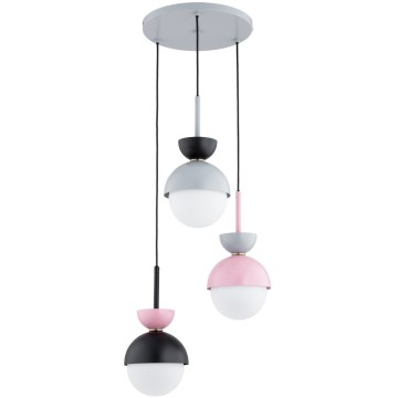 Lámpara colgante con cable IRSA 3xE27/15W/230V multicolor