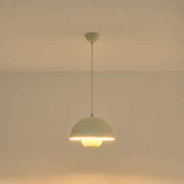 Lámpara colgante con cable JARDEN 1xE27/15W/230V crema