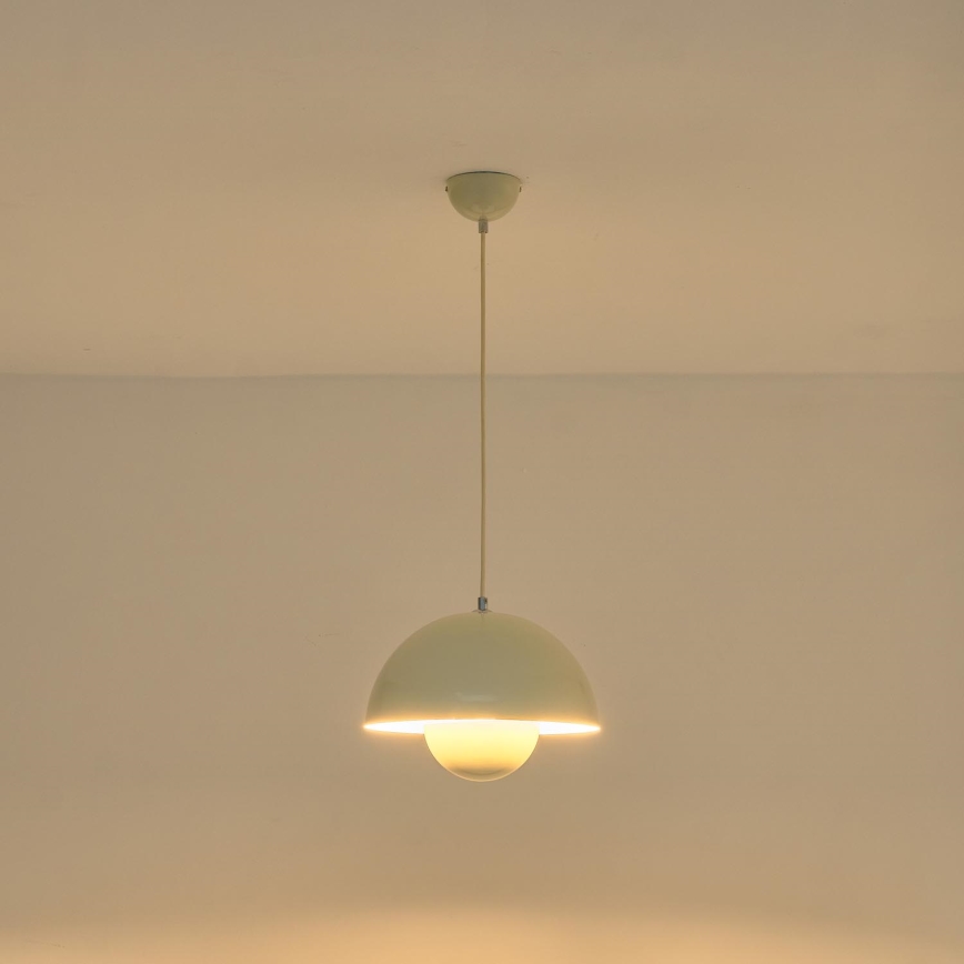 Lámpara colgante con cable JARDEN 1xE27/15W/230V crema