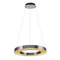 Lámpara colgante con cable JESI LED/35W/230V 3000K Ø 60 cm plateada