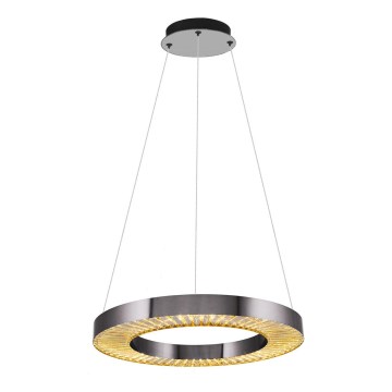 Lámpara colgante con cable JESI LED/35W/230V 3000K Ø 60 cm plateada