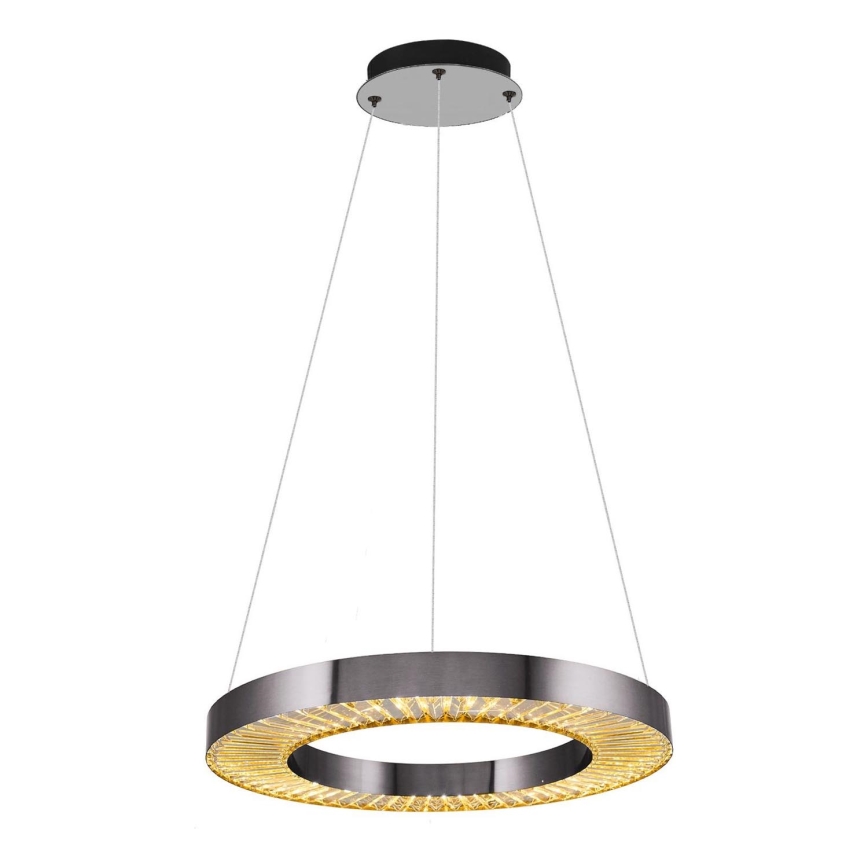 Lámpara colgante con cable JESI LED/35W/230V 3000K Ø 60 cm plateada