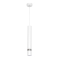 Lámpara colgante con cable JOKER 1xGU10/25W/230V blanca/cromado brillante