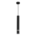 Lámpara colgante con cable JOKER 1xGU10/25W/230V negra con cromo brillante