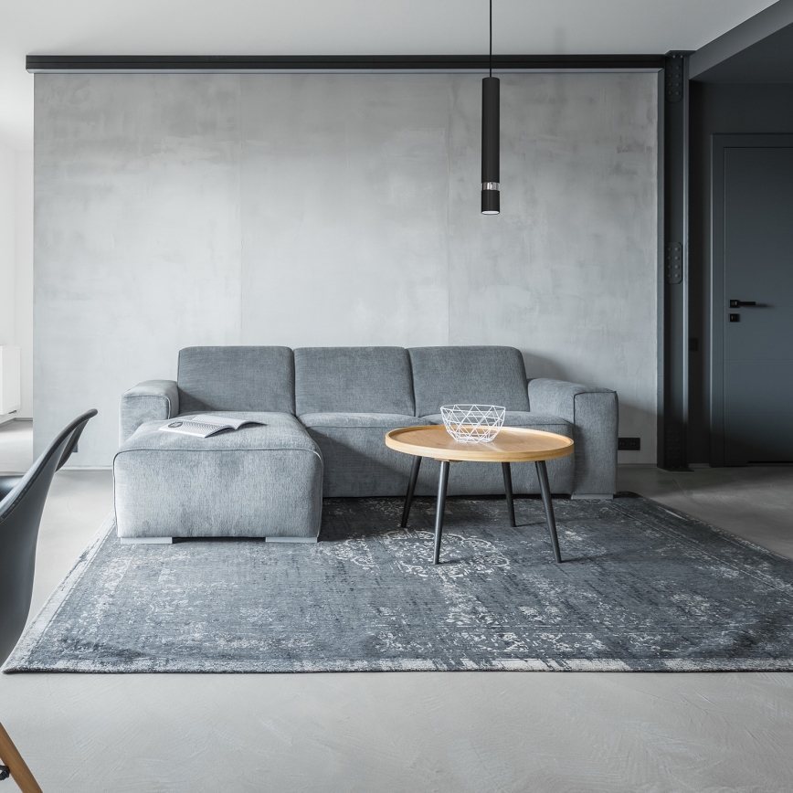 Lámpara colgante con cable JOKER 1xGU10/25W/230V negra con cromo brillante