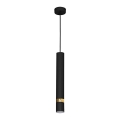Lámpara colgante con cable JOKER 1xGU10/25W/230V negra/dorada