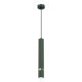 Lámpara colgante con cable JOKER 1xGU10/25W/230V verde/dorado