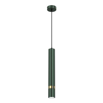 Lámpara colgante con cable JOKER 1xGU10/25W/230V verde/dorado
