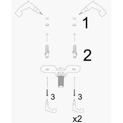 Lámpara colgante con cable KEM 7xE27/40W/230V dorada