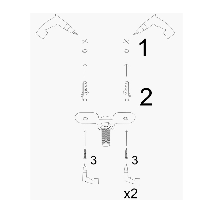 Lámpara colgante con cable KEM 7xE27/40W/230V dorada