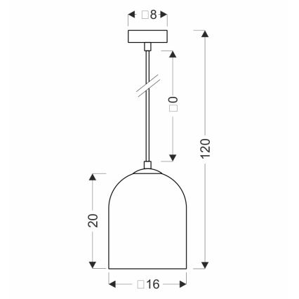 Lámpara colgante con cable KLEA 1xG9/15W/230V negro ahumado