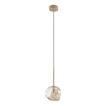 Lámpara colgante con cable LAVA 1xG9/8W/230V beige/beige ahumado