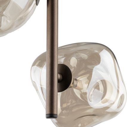 Lámpara colgante con cable LAVA 3xG9/8W/230V bronce/beige ahumado