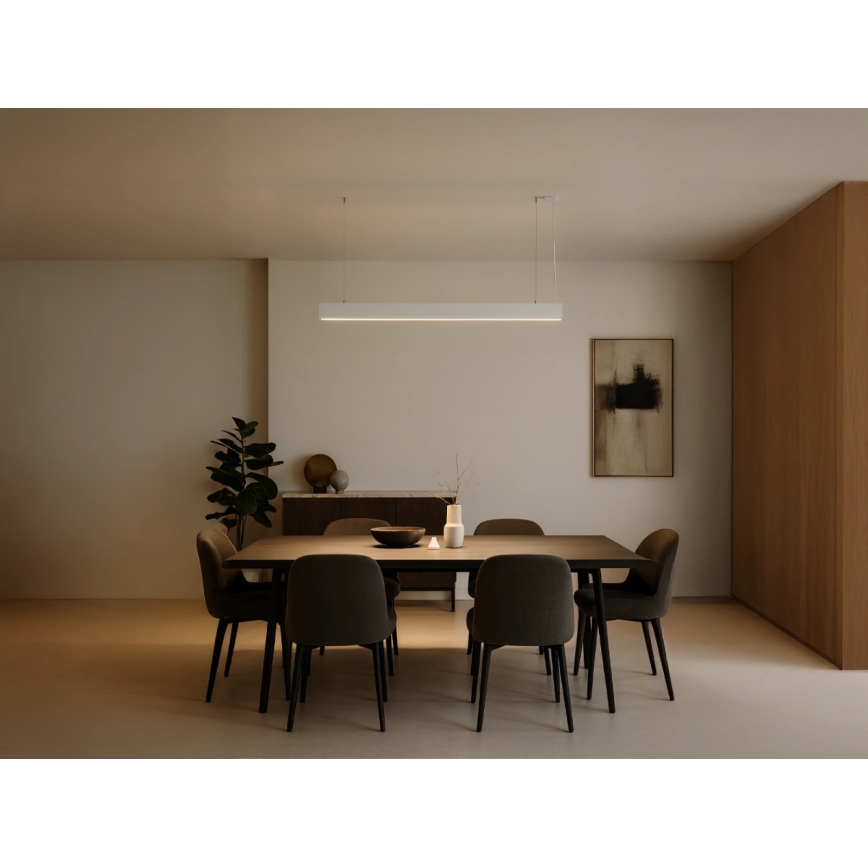 Lámpara colgante con cable LED/55W/230V 3000/4000/6500K 120 cm blanca